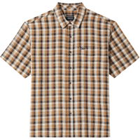 Mens Cru Linen Blend Plaid Shirt